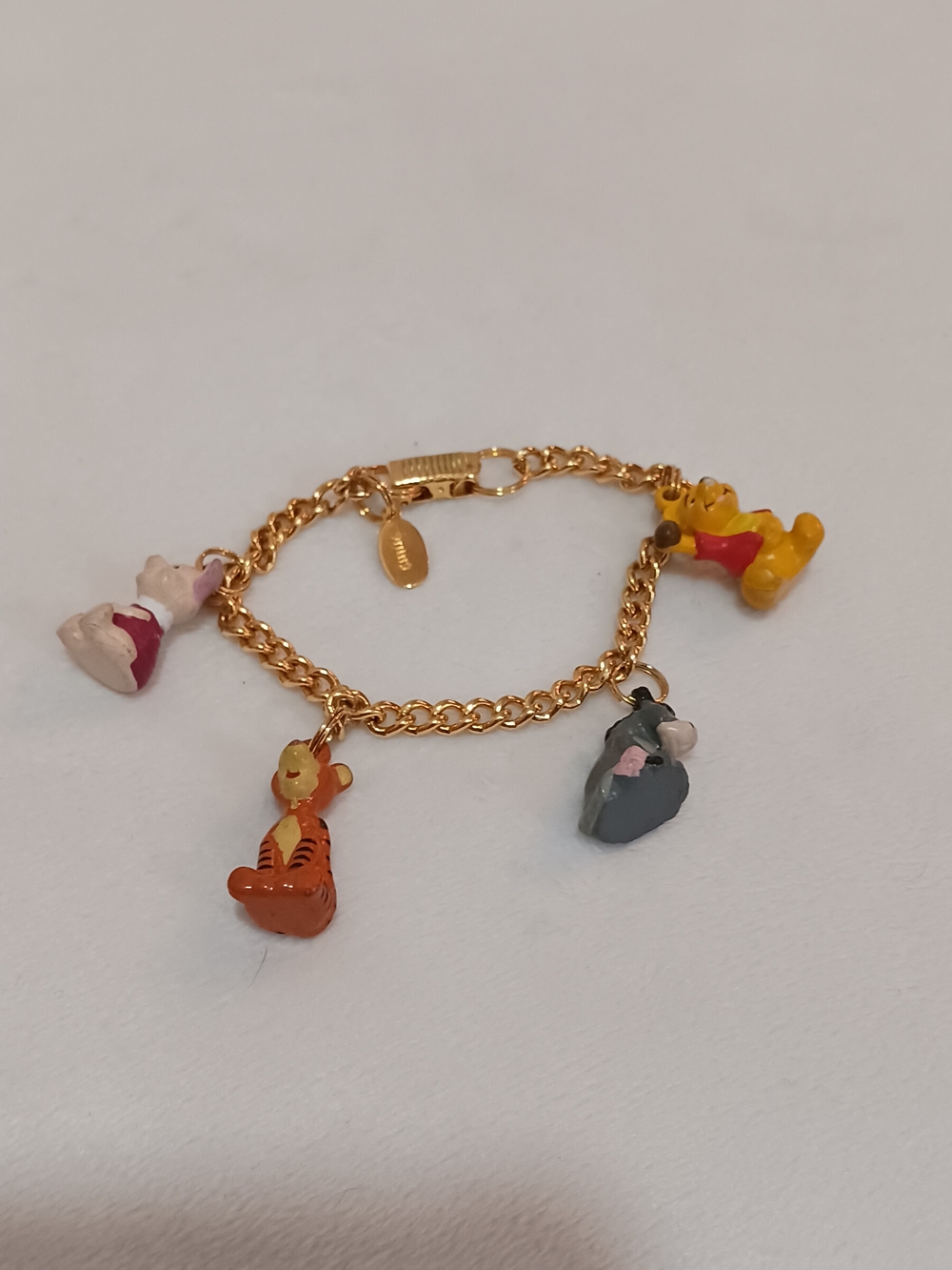Disney Gold-tone Charm Bracelet with Small Logo Tag